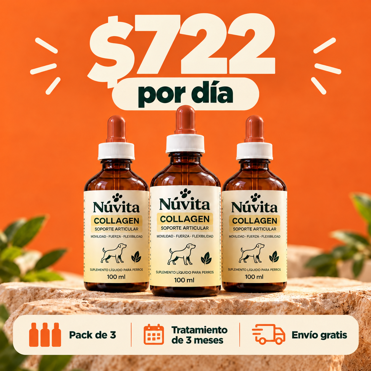 Núvita Collagen – Suplemento Líquido para Perros